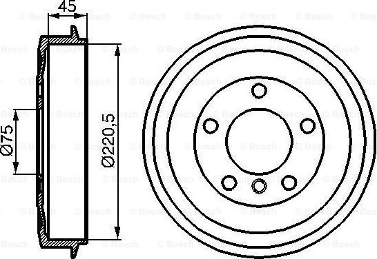 BOSCH 0 986 477 043 - Тормозной барабан autosila-amz.com