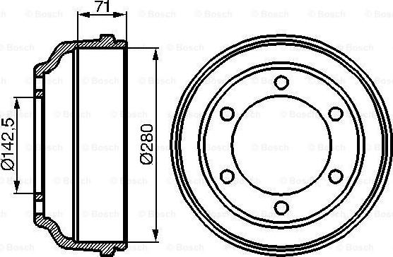 BOSCH 0 986 477 047 - Тормозной барабан autosila-amz.com