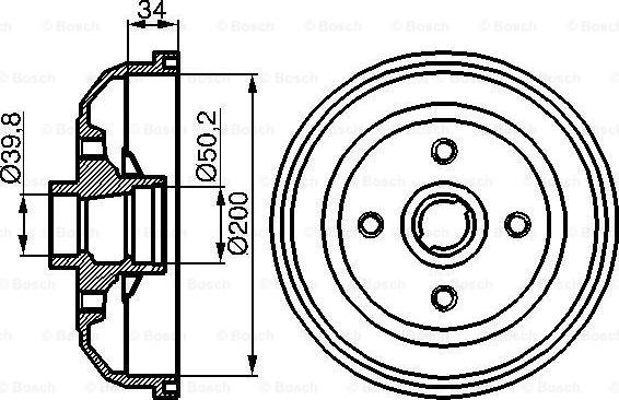 BOSCH 0 986 477 056 - Тормозной барабан autosila-amz.com