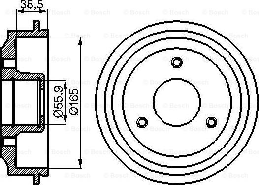 BOSCH 0 986 477 066 - Тормозной барабан autosila-amz.com