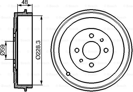 BOSCH 0 986 477 088 - Тормозной барабан autosila-amz.com