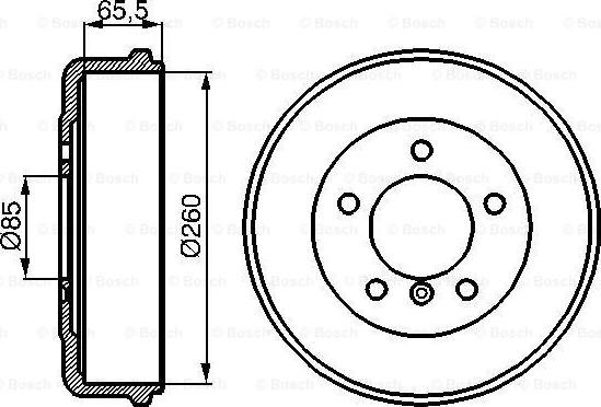 BOSCH 0 986 477 038 - Тормозной барабан autosila-amz.com