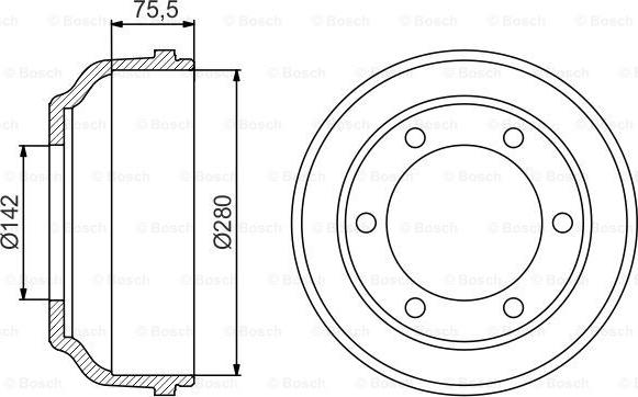 BOSCH 0 986 477 195 - Тормозной барабан autosila-amz.com