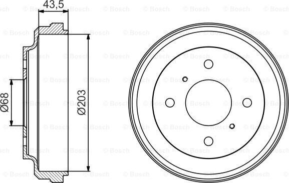 BOSCH 0 986 477 198 - Тормозной барабан autosila-amz.com