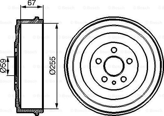 BOSCH 0 986 477 144 - Тормозной барабан autosila-amz.com