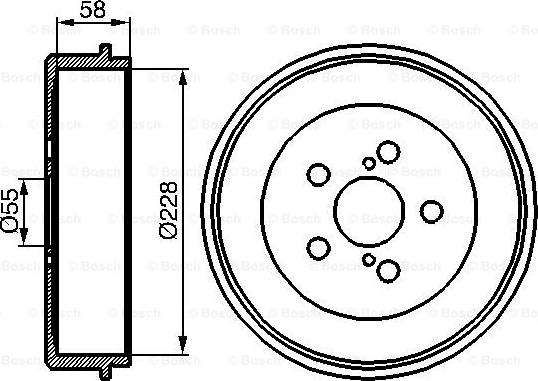 BOSCH 0 986 477 140 - Тормозной барабан autosila-amz.com