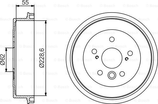 BOSCH 0 986 477 168 - Тормозной барабан autosila-amz.com