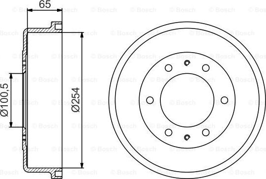 BOSCH 0 986 477 163 - Тормозной барабан autosila-amz.com