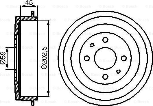 BOSCH 0 986 477 109 - Тормозной барабан autosila-amz.com