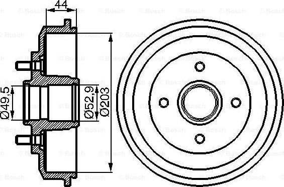 BOSCH 0 986 477 102 - Тормозной барабан autosila-amz.com