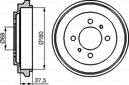 BOSCH 0 986 477 119 - Тормозной барабан autosila-amz.com