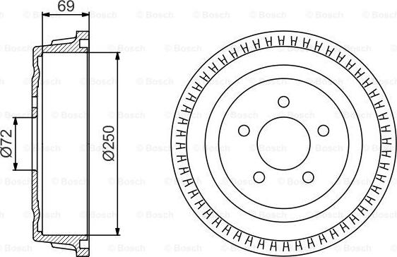 BOSCH 0 986 477 185 - Тормозной барабан autosila-amz.com