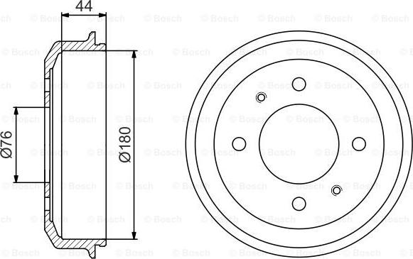 BOSCH 0 986 477 182 - Тормозной барабан autosila-amz.com