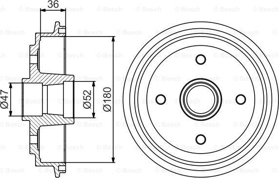 BOSCH 0 986 477 187 - Тормозной барабан autosila-amz.com