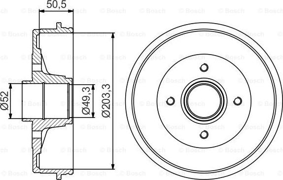 BOSCH 0 986 477 170 - Тормозной барабан autosila-amz.com