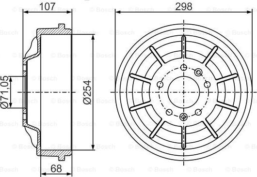 BOSCH 0 986 477 300 - Барабан тормозной autosila-amz.com