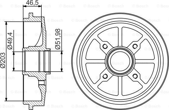 BOSCH 0 986 477 301 - БАРАБАН ТОРМОЗНОЙ autosila-amz.com