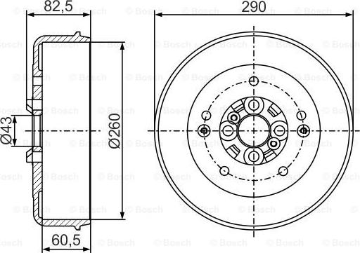 BOSCH 0 986 477 295 - Тормозной барабан autosila-amz.com