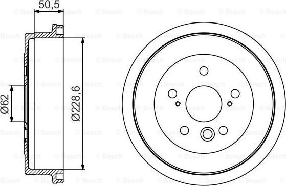 BOSCH 0 986 477 242 - Тормозной барабан autosila-amz.com