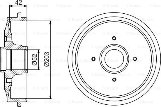 BOSCH 0 986 477 201 - Тормозной барабан autosila-amz.com