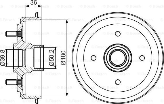 BOSCH 0 986 477 238 - Тормозной барабан autosila-amz.com