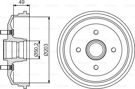 BOSCH 0 986 477 226 - Тормозной барабан autosila-amz.com