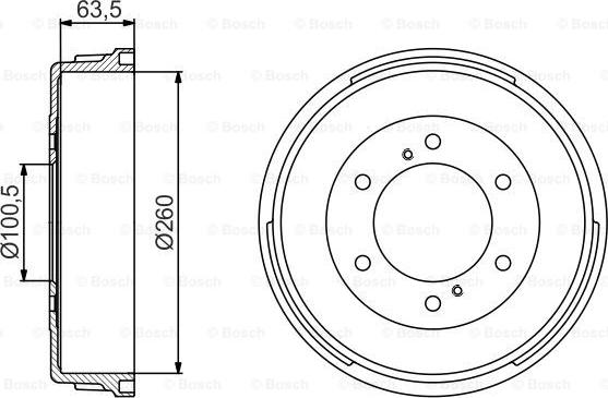 BOSCH 0 986 477 223 - Тормозной барабан autosila-amz.com