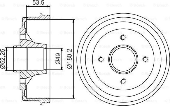 BOSCH 0 986 477 270 - ТОРМОЗНОЙ БАРАБАН autosila-amz.com