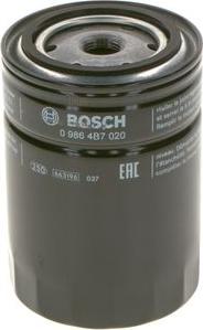 BOSCH 0 986 4B7 020 - Масляный фильтр autosila-amz.com