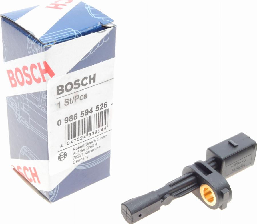 BOSCH 0 986 594 526 - Датчик ABS, частота вращения колеса autosila-amz.com