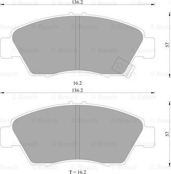 BOSCH 0 986 505 948 - Тормозные колодки, дисковые, комплект autosila-amz.com