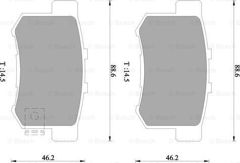 BOSCH 0 986 505 957 - Тормозные колодки, дисковые, комплект autosila-amz.com