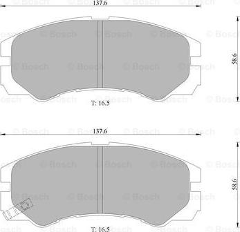 BOSCH 0 986 505 961 - Тормозные колодки, дисковые, комплект autosila-amz.com