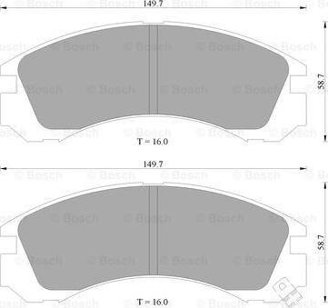 BOSCH 0 986 505 910 - Тормозные колодки, дисковые, комплект autosila-amz.com