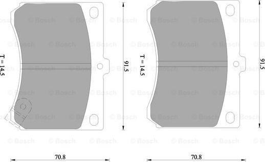 BOSCH 0 986 505 933 - Тормозные колодки, дисковые, комплект autosila-amz.com