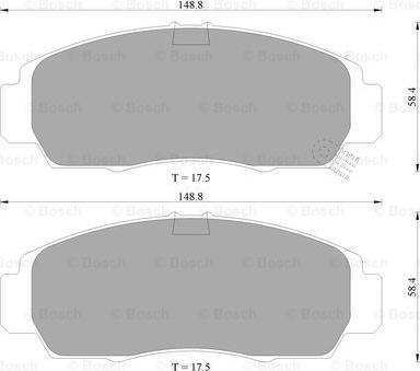 BOSCH 0 986 505 404 - Тормозные колодки, дисковые, комплект autosila-amz.com