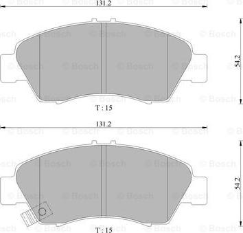 BOSCH 0 986 505 406 - Тормозные колодки, дисковые, комплект autosila-amz.com