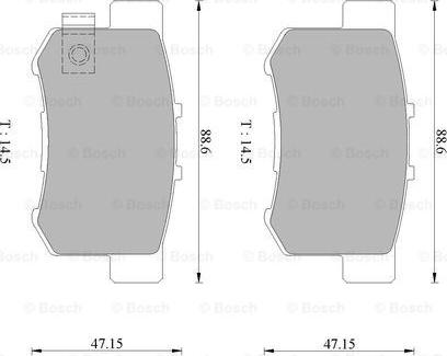 BOSCH 0 986 505 694 - Тормозные колодки, дисковые, комплект autosila-amz.com