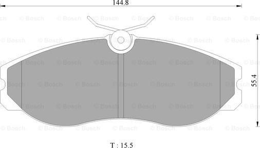 BOSCH 0 986 505 646 - Тормозные колодки, дисковые, комплект autosila-amz.com