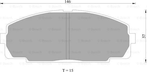 BOSCH 0 986 505 666 - Тормозные колодки, дисковые, комплект autosila-amz.com