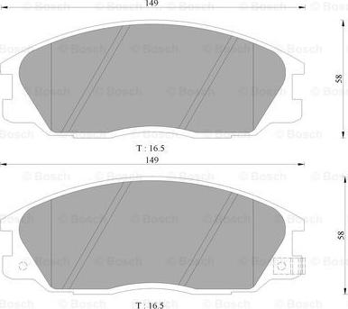 BOSCH 0 986 505 099 - Тормозные колодки, дисковые, комплект autosila-amz.com