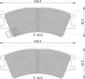 BOSCH 0 986 505 098 - Тормозные колодки, дисковые, комплект autosila-amz.com