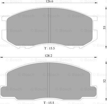 BOSCH 0 986 505 343 - Тормозные колодки, дисковые, комплект autosila-amz.com