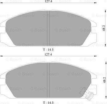 BOSCH 0 986 505 357 - Тормозные колодки, дисковые, комплект autosila-amz.com