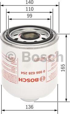 BOSCH 0 986 628 254 - ФИЛЬТР ВЛАГООТДЕЛИТЕЛЬ ASP PREMIUM, TGA С КОАЛЕСЦИРУЮЩИМ ФИЛЬТРОМ , РЕ autosila-amz.com