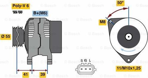 BOSCH 0 986 049 490 - Генератор autosila-amz.com