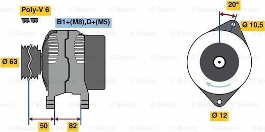 BOSCH 0 986 049 420 - Генератор autosila-amz.com