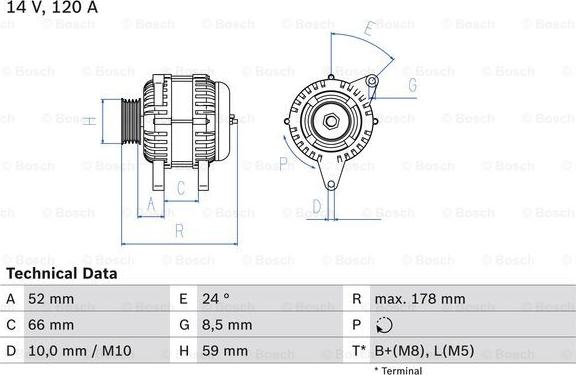 BOSCH 0 986 049 061 - Генератор autosila-amz.com