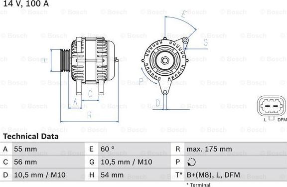 BOSCH 0 986 049 020 - Генератор autosila-amz.com