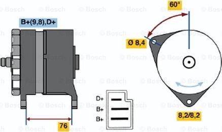 BOSCH 0 986 044 581 - Генератор autosila-amz.com